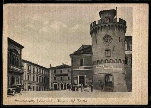AK Montecarotto /Ancona, Piazza del Teatro