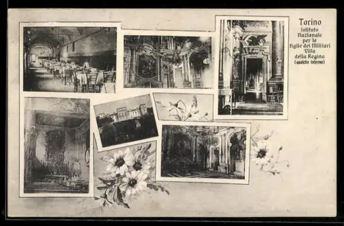 AK Torino, Istituto Nazionale per le figlie dei Militari, Villa della Regina, vedute interne