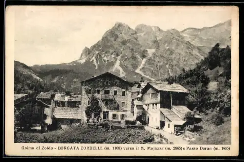 AK Val di Zoldo, Borgata Cordelle, Goima di Zoldo, Veduta verso il Monte Mojazza e Passo Duran