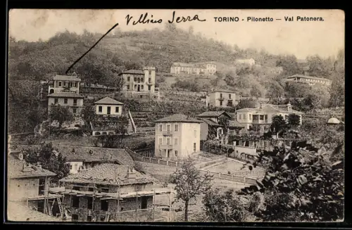 AK Torino, Veduta delle ville sulla collina