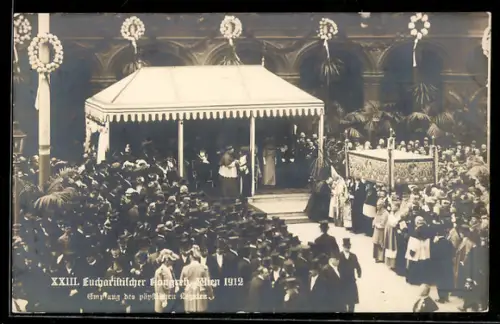 AK Wien, XXIII. Eucharistischer Kongress 1912, Empfang der päpstlichen Delegation