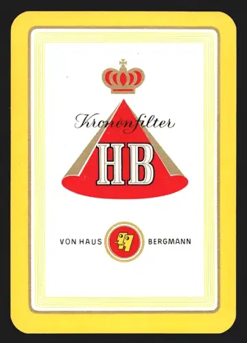 Kalender 1958, Werbung für Zigarettenmarke HB von Haus Bergmann und Lineal