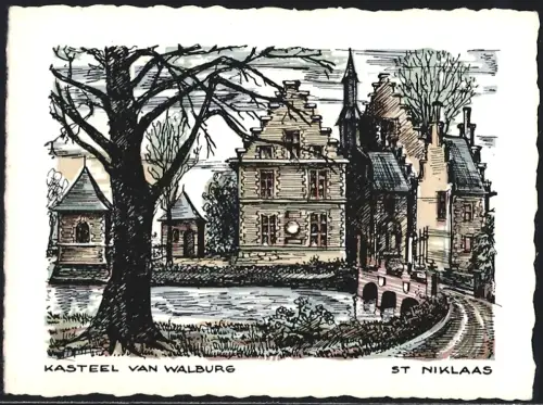 Kalender 1958, St. Niklaar, Kasteel van Walburg