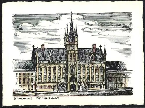 Kalender 1958, St. Niklaas, Stadhuis