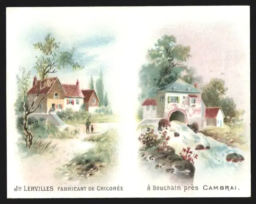 Kalender 1891, Bouchain près Cambrai, Fabricant de Chicorée, Jh. Lervilles