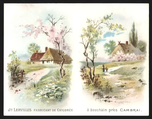 Kalender 1891, Bouchain près Cambrai, Jh. Lervilles, Fabricant de Chicorée