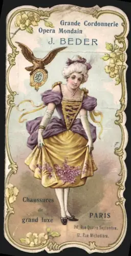 Kalender 1904, Paris, Grande Cordonnerie Opera Mondain, J. Beder, 24 Rue Quatre Septembre