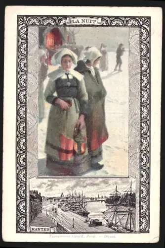 Kalender 1900, Nantes, Compagnie Coloniale, Chocolats & Thé, La Nuit