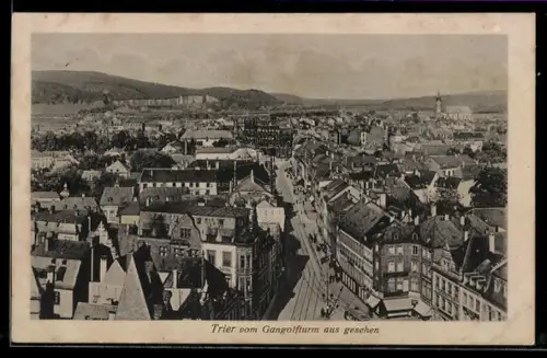 AK Trier, Ortsansicht vom Gangolfturm aus gesehen
