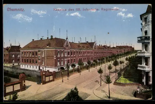 AK Chemnitz, Kaserne des 181. Infanterie-Regiments