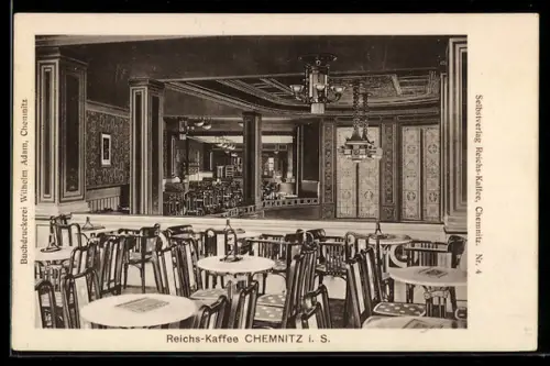AK Chemnitz i. S., Reichs-Cafe, Innenansicht