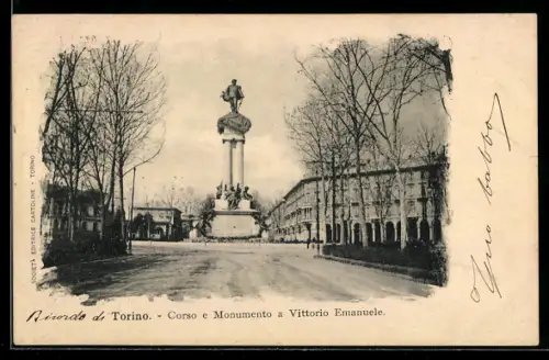 AK Torino, Corso e Monumento a Vittrio Emanuele