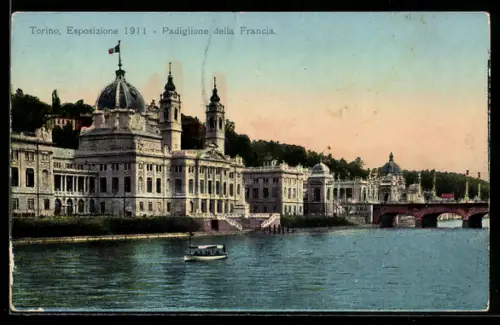 AK Torino, Esposizione 1911, Padiglione della Francia