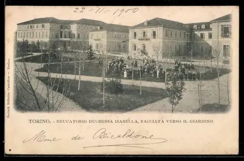 AK Torino, Educatorio Duchessa Isabella, facciata verso il giardino
