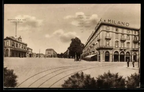 AK Torino, Grand Hotel Dock & Milano & Stazione F. F. S. S. Porta Susa