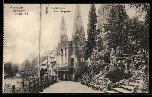 AK Torino, Esposizione Internazionale 1911, Padiglione dell` Ungheria, Ausstellung