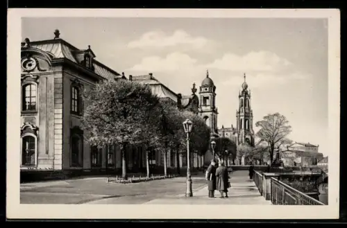 AK Dresden, Auf der Brühlschen Terrasse