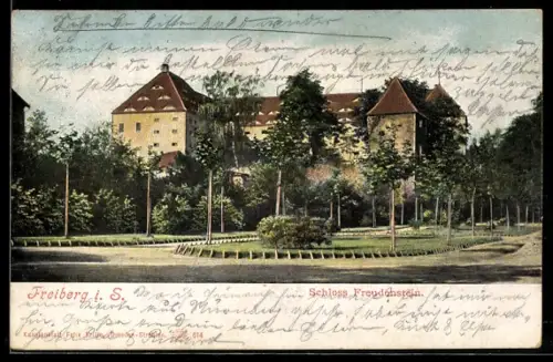 AK Freiberg i. S., Schloss Freudenstein mit Anlage