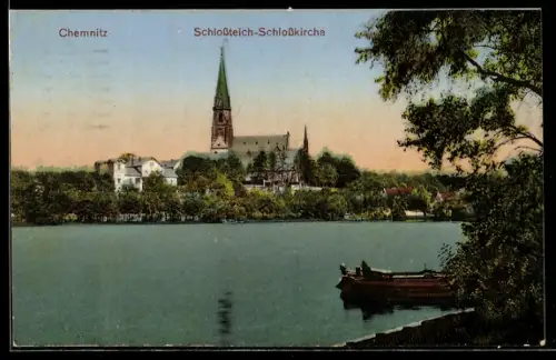 AK Chemnitz, Schlossteich, Schlosskirche