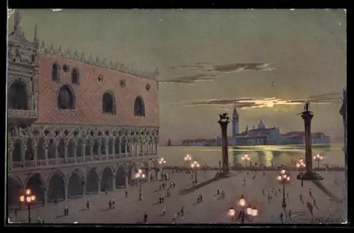 Künstler-AK G. Guerzoni: Venezia, Piazzetta S. Marco