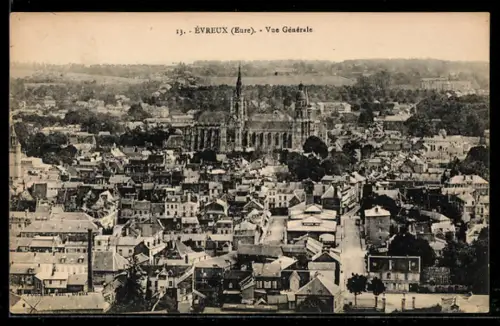 AK Évreux /Eure, Vue Générale