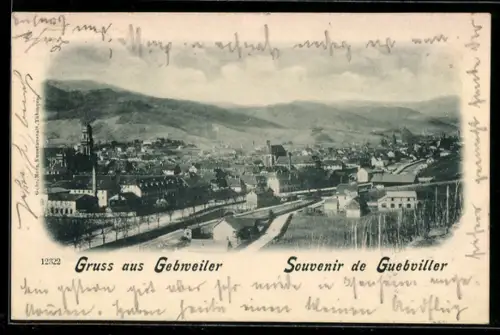 AK Gebweiler, Panorama der Stadt