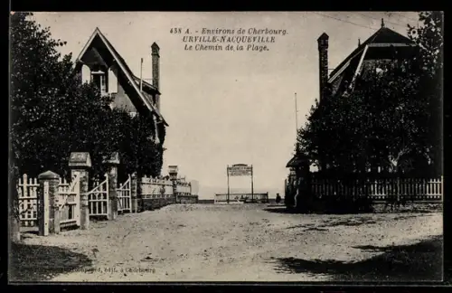 AK Urville-Nacqueville, Le Chemin de la Plage