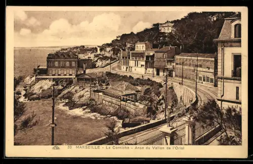 AK Marseille, La Corniche, Anse du Vallon de l`Ortol