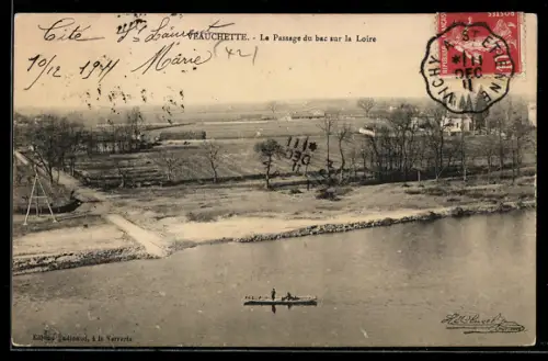 AK Veauchette, Le Passage du bac sur la Loire