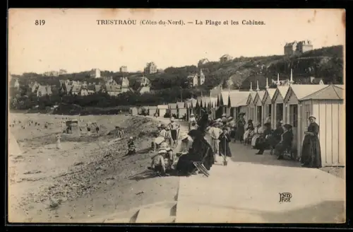 AK Trestraou /Côtes-du-Nord, La Plage et les Cabines