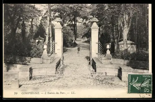 AK Compiègne, LEntrée du Parc