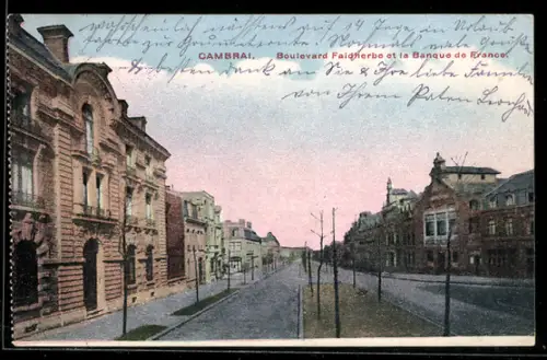 AK Cambrai, Boulevard Faidherbe et la Banque de France