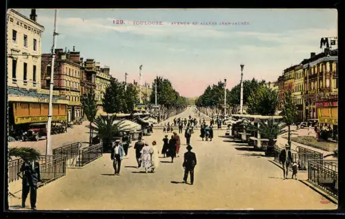 AK Toulouse, Avenue et Allees Jean-Jaures