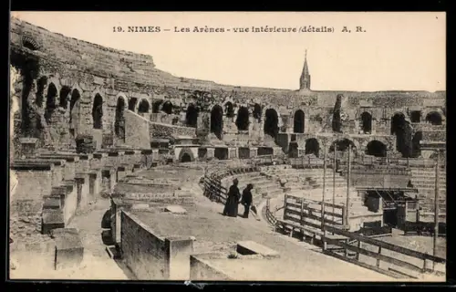 AK Nimes, Les Arènes, vue intérieure