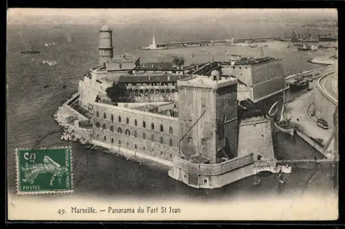 AK Marseille, Panorama du Fort St Jean
