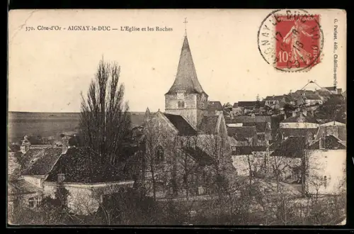 AK Aignay-le-Duc, LEglise et les Roches