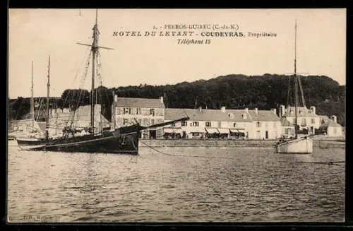 AK Perros-Guirec /C.-du-N., Hotel du Levant, prop. Coudeyras
