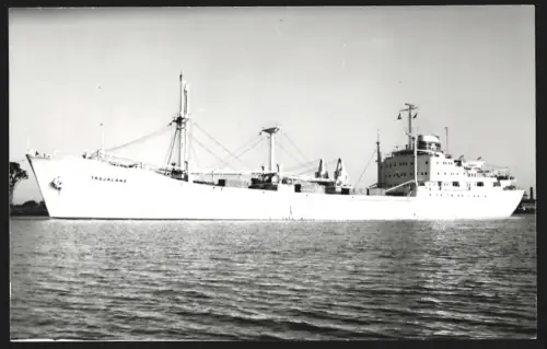 Fotografie Schwedisches Frachtschiff Trojaland im Schlepp