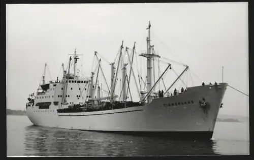 Fotografie Schwedisches Frachtschiff Timmerland im Schlepp