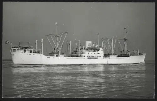 Fotografie Schwedisches Frachtschiff Vibyholm aus Göteborg in Heckansicht
