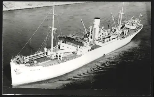 Fotografie Schwedisches Frachtschiff Vasaholm aus der Vogelschau
