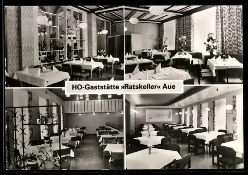AK Aue, HO-Gaststätte Ratskeller, Gasträume und Café