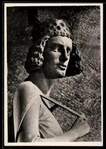 Foto-AK Deutscher Kunstverlag, Nr. 44: Bamberg, Statue Der Reiter im Dom, Fotograf Walter Hege