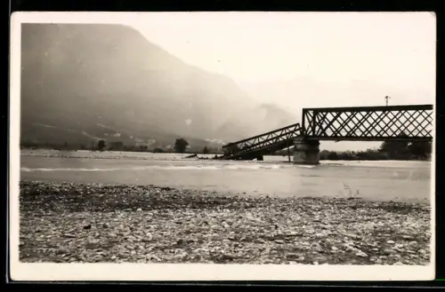 AK Schaan, Eingestürzte Brücke bei Hochwasser