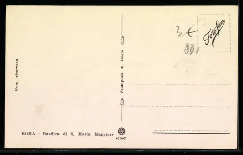 AK Roma, Basilica di S. Maria Maggiore, Strassenbahn