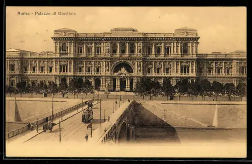 AK Roma, Palazzo di Giustizia, Strassenbahn