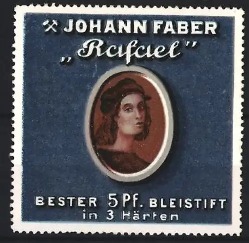 Reklamemarke Johann Faber, 5 Pf Bleistift, Rafael