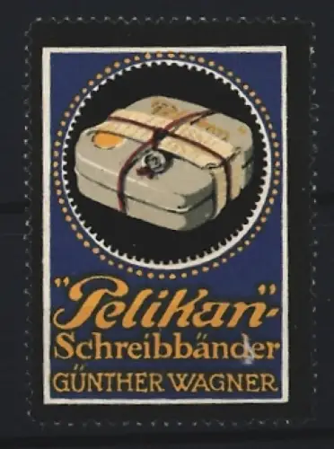 Reklamemarke Günther Wagner, Pelikan Schreibbänder, Paketmotiv
