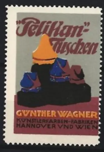 Reklamemarke Hannover, Günther Wagner, Pelikan-Tuschen