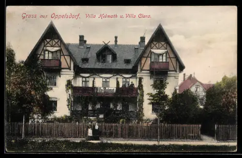 AK Bad Oppelsdorf, Hotel Villa Heimath u. Villa Clara